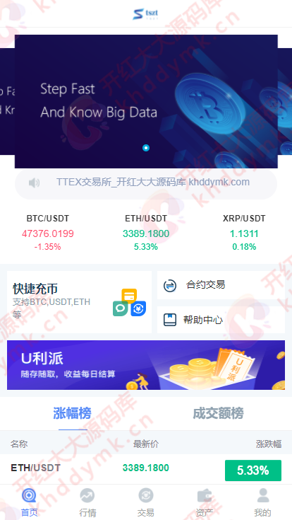 【终身免费】【亲测】TTEX仿火币网交易所/多语言/BTC/USDT/ETC/XRP/合约/秒合约/UI精美/后台win10桌面布局/带机器人/带点控群控